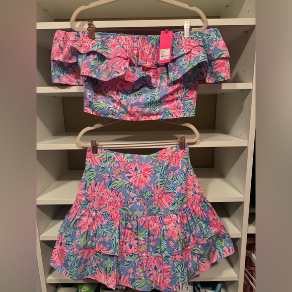 Lilly Pulitzer MAYSLIE SET | BLUE PERI | SUNRISE BAY | Size 8 💕🩵 - Picture 3 of 4